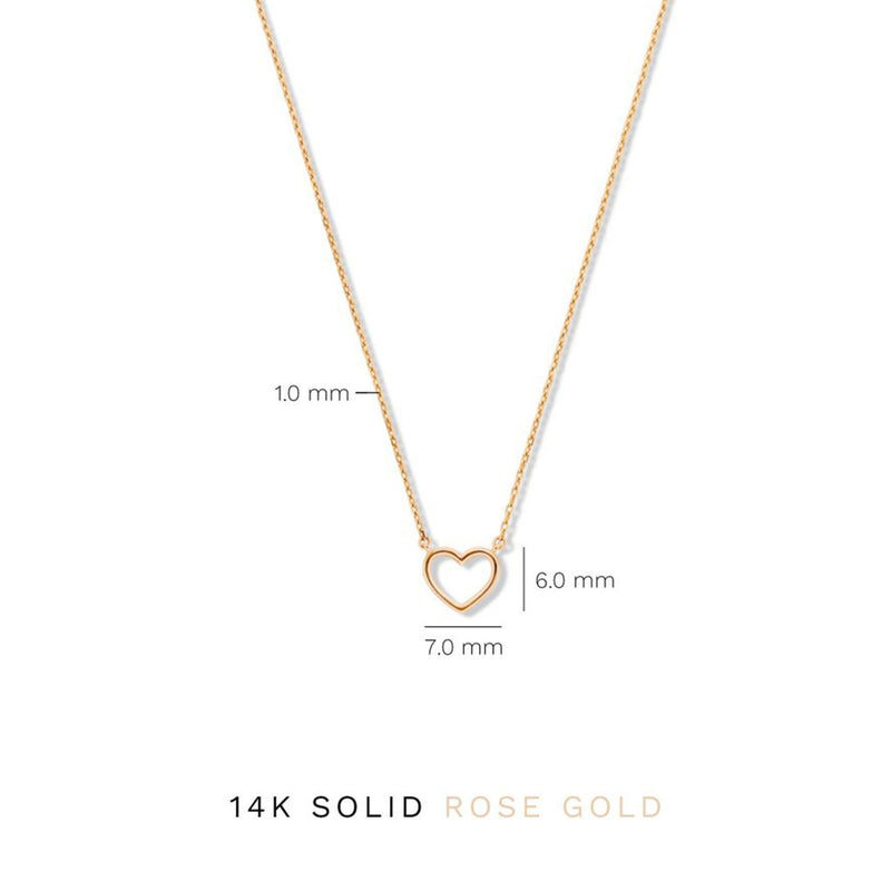 Isabel Bernard La Concorde Amore 14 Carat Rosegold NecklacewithHeart IB340063-zoom-
