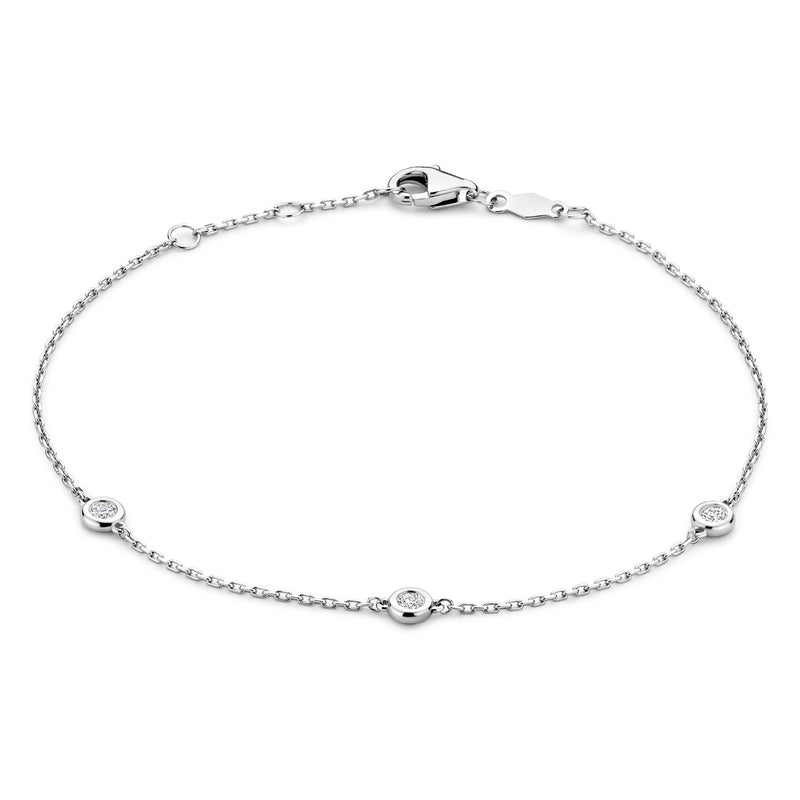 Isabel Bernard De la Paix Alfie 14 Carat Whitegold Bracelet | diamond 0.12 ct | IBD320003-zoom-