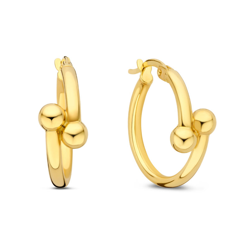 Isabel Bernard Cadeau d'Isabel 14 karat gold bracelet bangle and hoop earrings gift set IB90179-zoom-