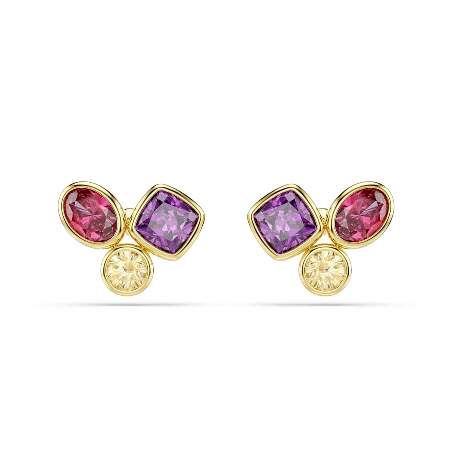 Swarovski Imber Organic Gold-Tone Multicolour Stud Earrings 5760019