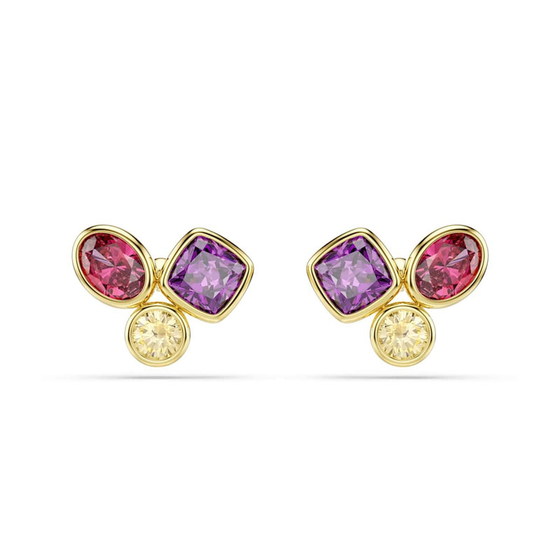 Swarovski Imber Organic Gold-Tone Multicolour Stud Earrings 5760019-zoom-