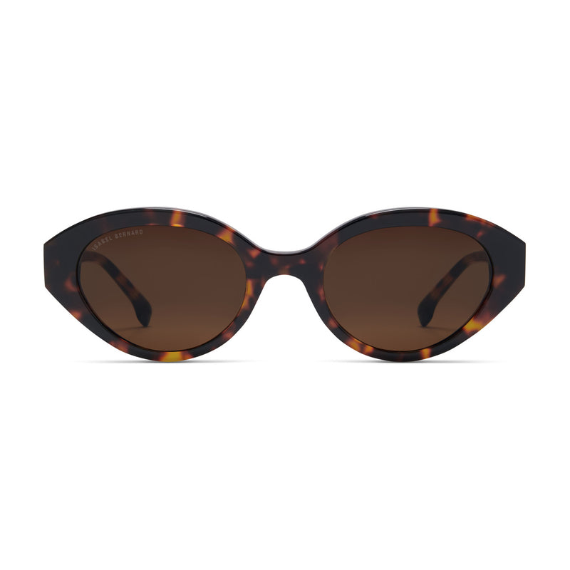 Isabel Bernard La Villette Rosaire Brown Tortoise Ovale Sunglasses IB400002-14-14-zoom-
