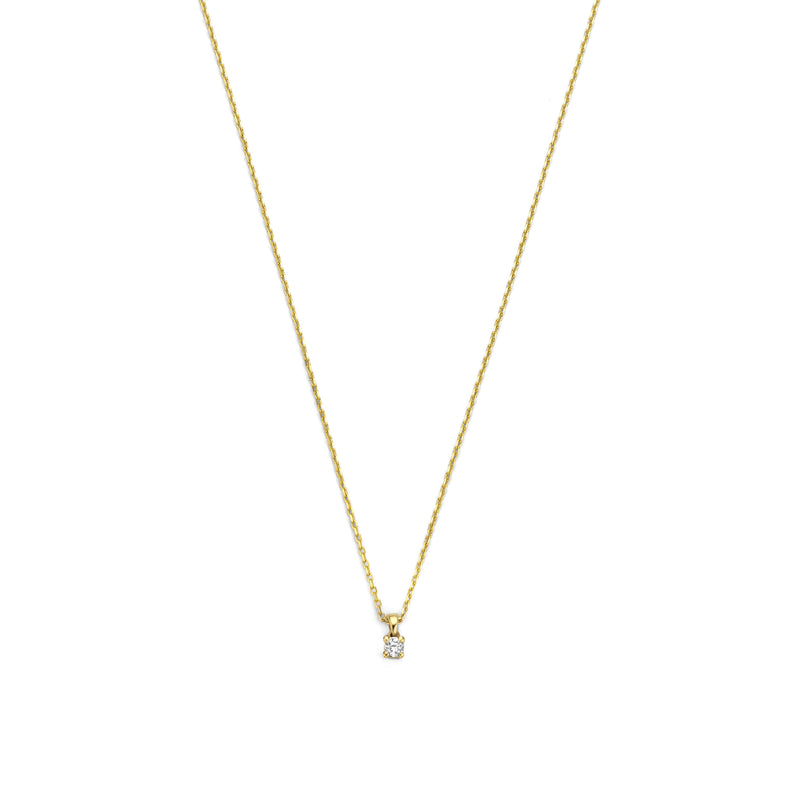 Isabel Bernard De la Paix Céline 14 Carat Golden Necklace | diamond 0.05 ct | IBD350001-zoom-