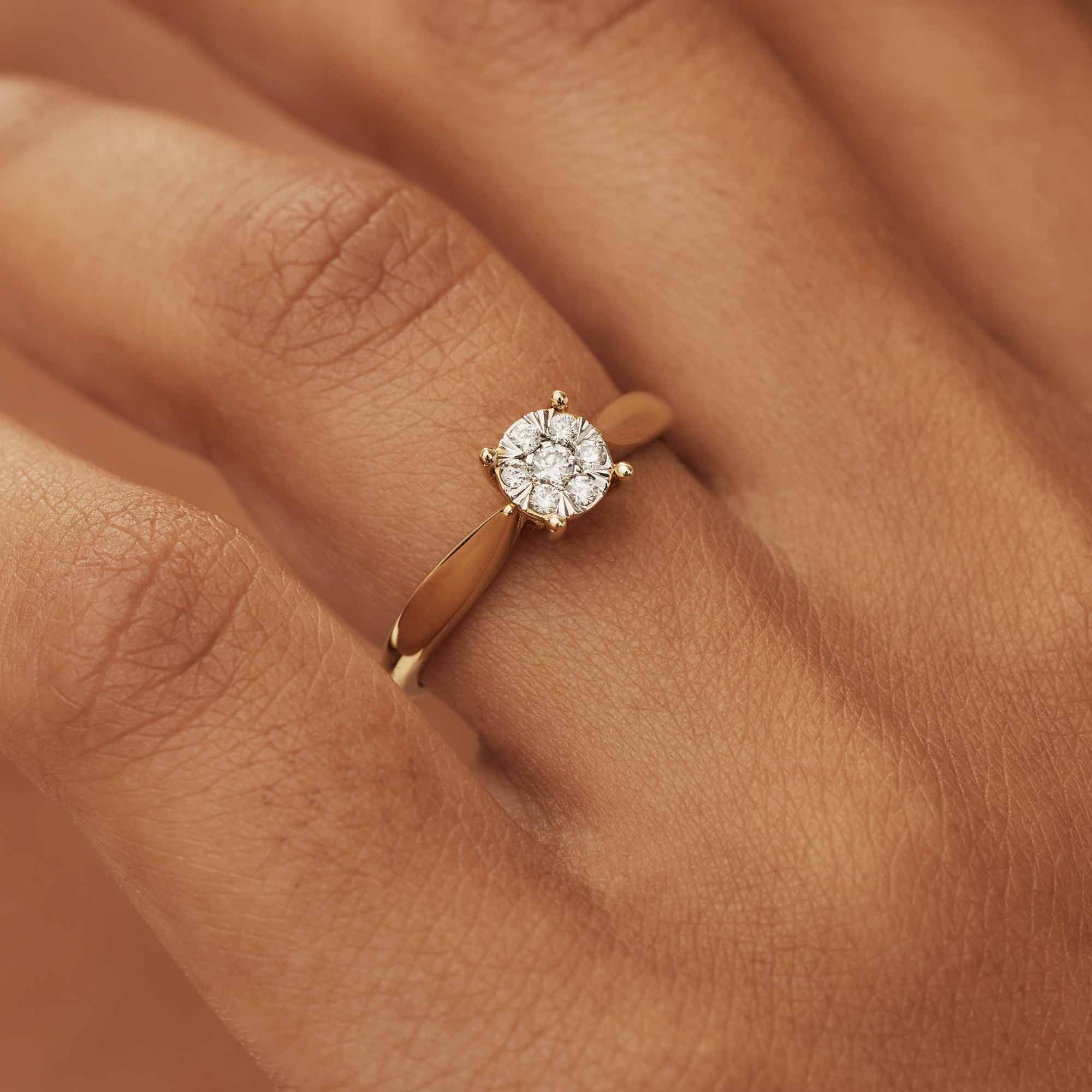 Isabel Bernard De la Paix Hanaé 14 Carat Gold Ring | diamond 0.14 ct | IBD330008-60