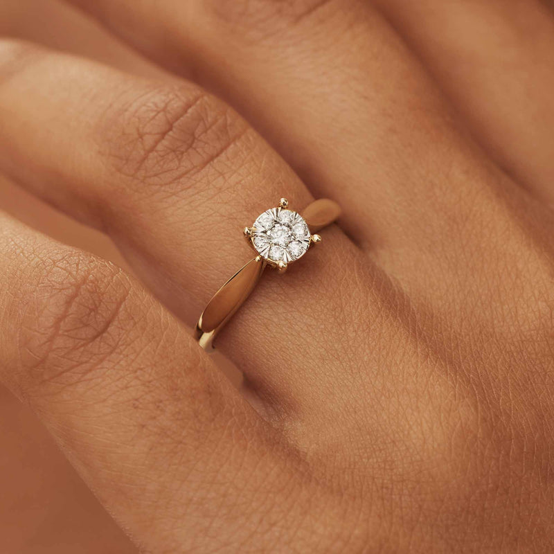 Isabel Bernard De la Paix Hanaé 14 Carat Gold Ring | diamond 0.14 ct | IBD330008-60-zoom-