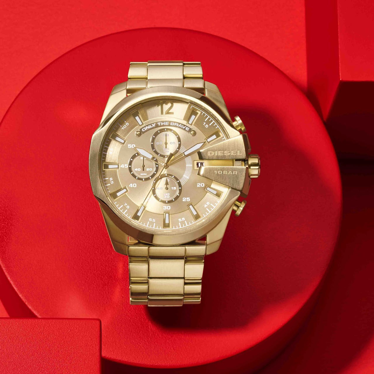 Diesel Mega Chief Gold Stainless steel Watch DZ4360