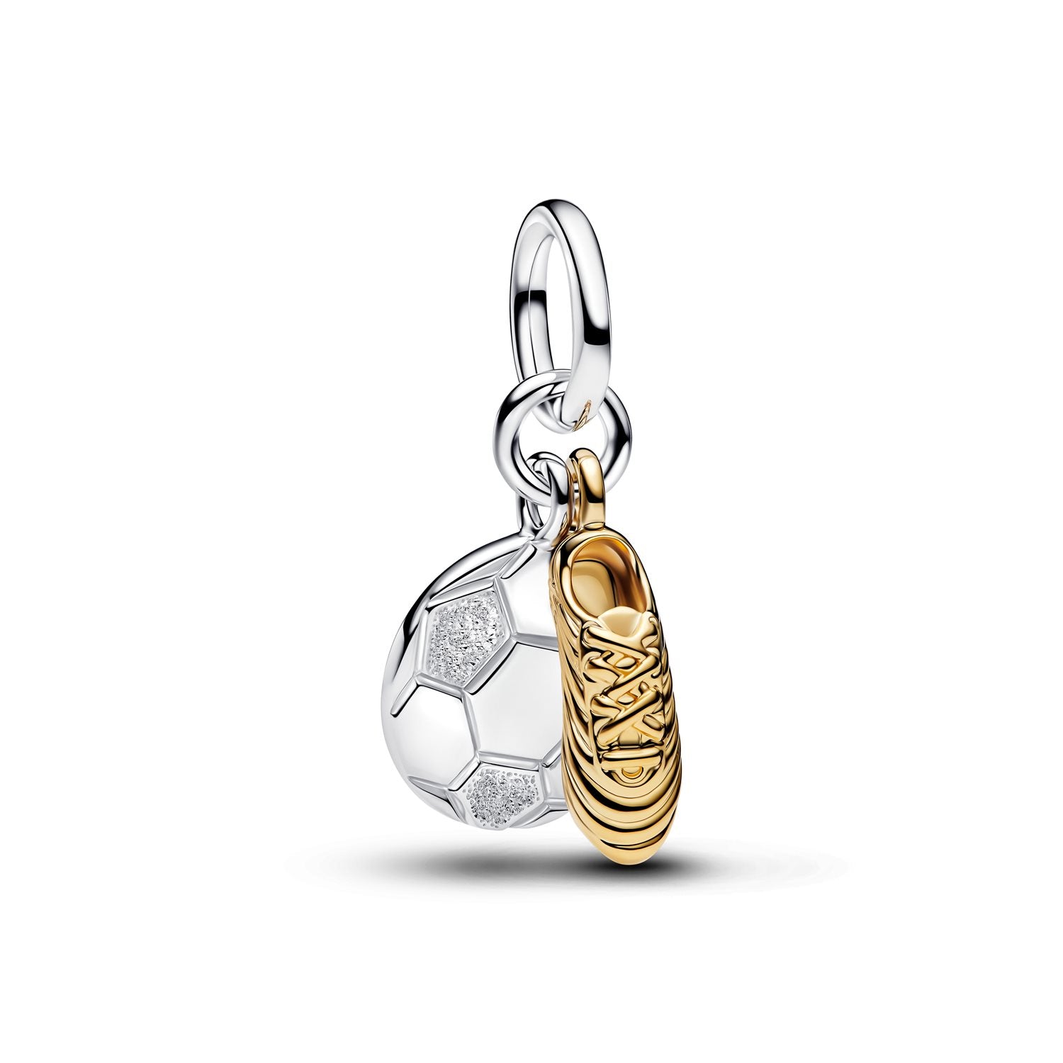 Pandora Moments Gold Plated Soccer Shoe Double Dangle Charm 764712C00