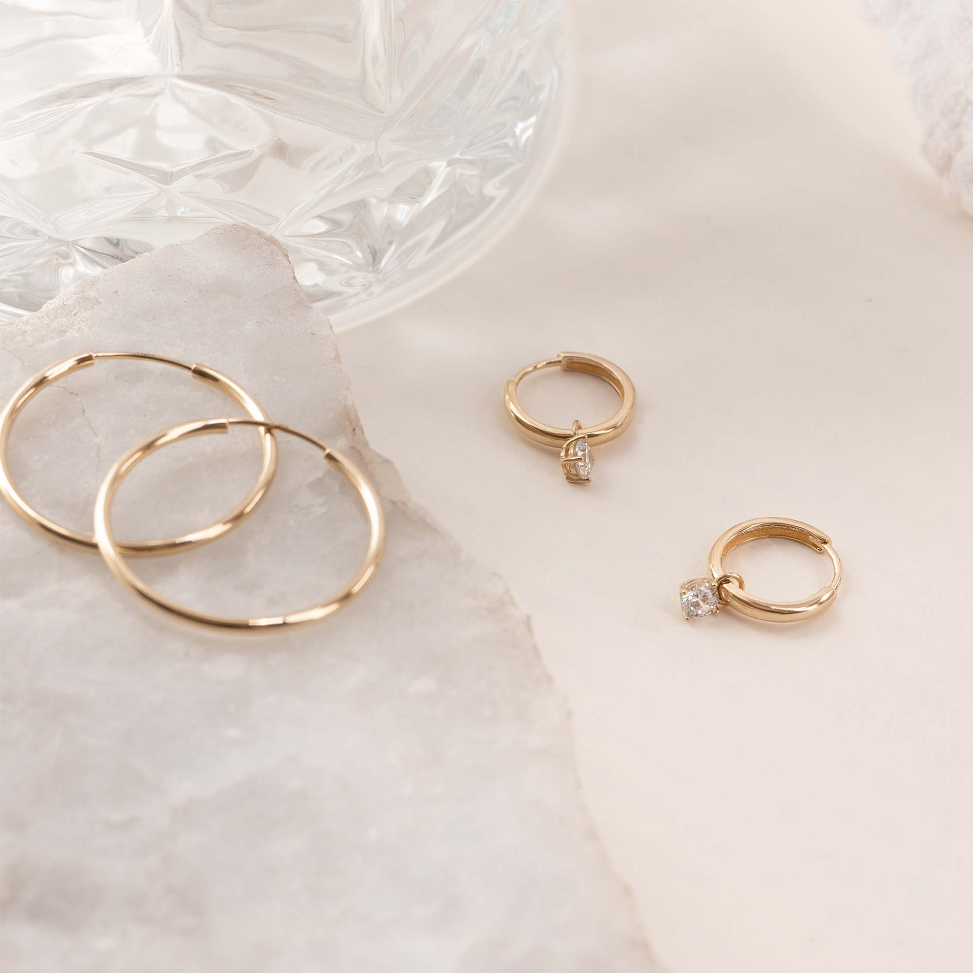 Isabel Bernard Le Marais Cerise 14 Carat Golden Hoop Earrings IB360169