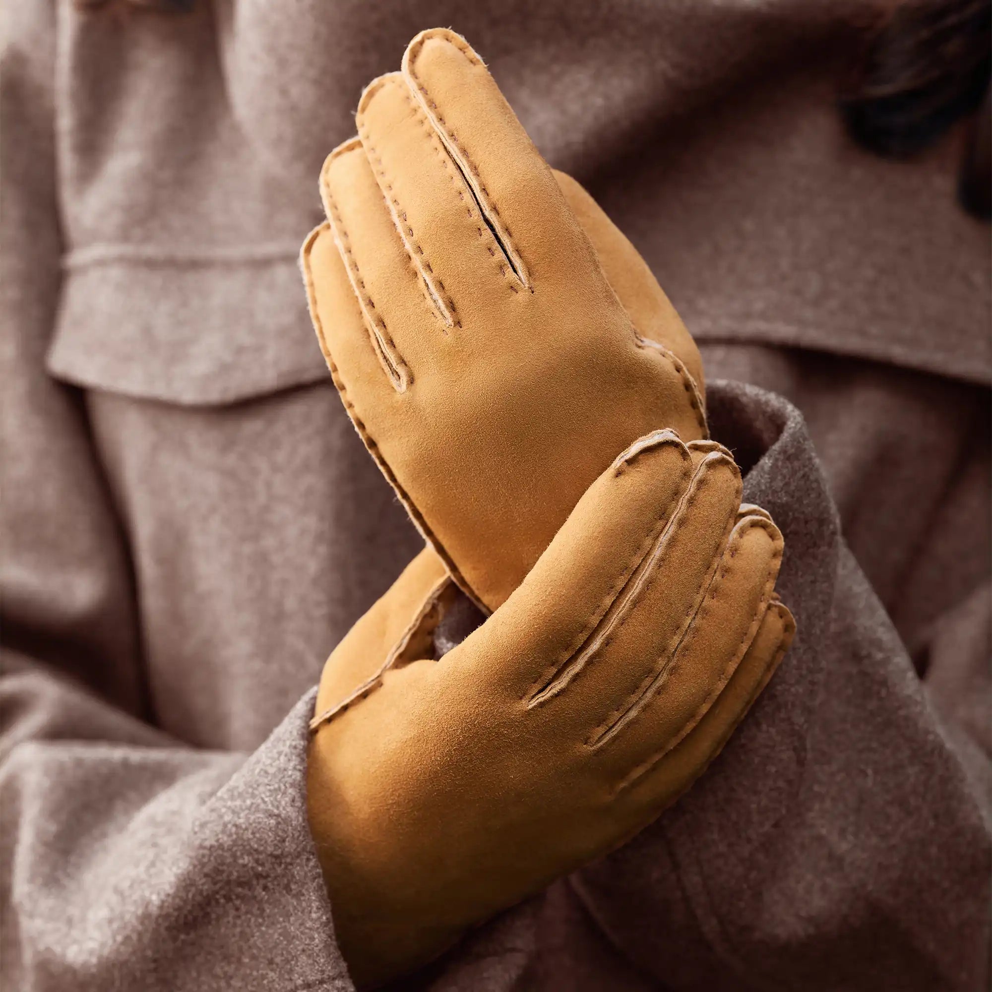 Isabel Bernard Honoré Zenia Cognac Lambskin Gloves IB67003-336-7