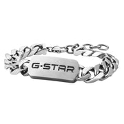 G-Star Incisio Silver-Tone Curb Chain Bracelet GSJ.106.04
