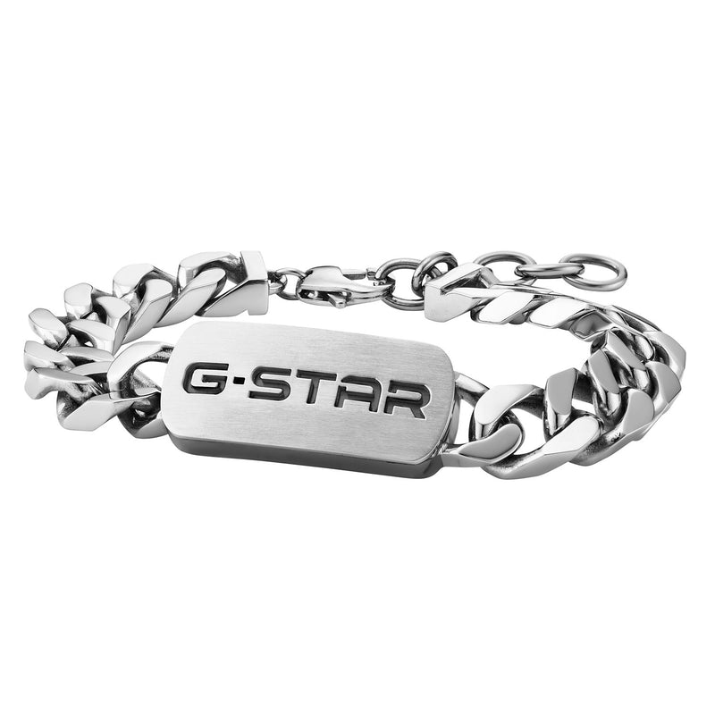 G-Star Incisio Silver-Tone Curb Chain Bracelet GSJ.106.04-zoom-