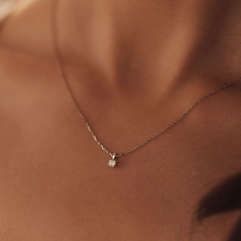 Isabel Bernard De la Paix Celesse 14 Carat Whitegold Necklace | diamond 0.07 ct | IBD350005-zoom-
