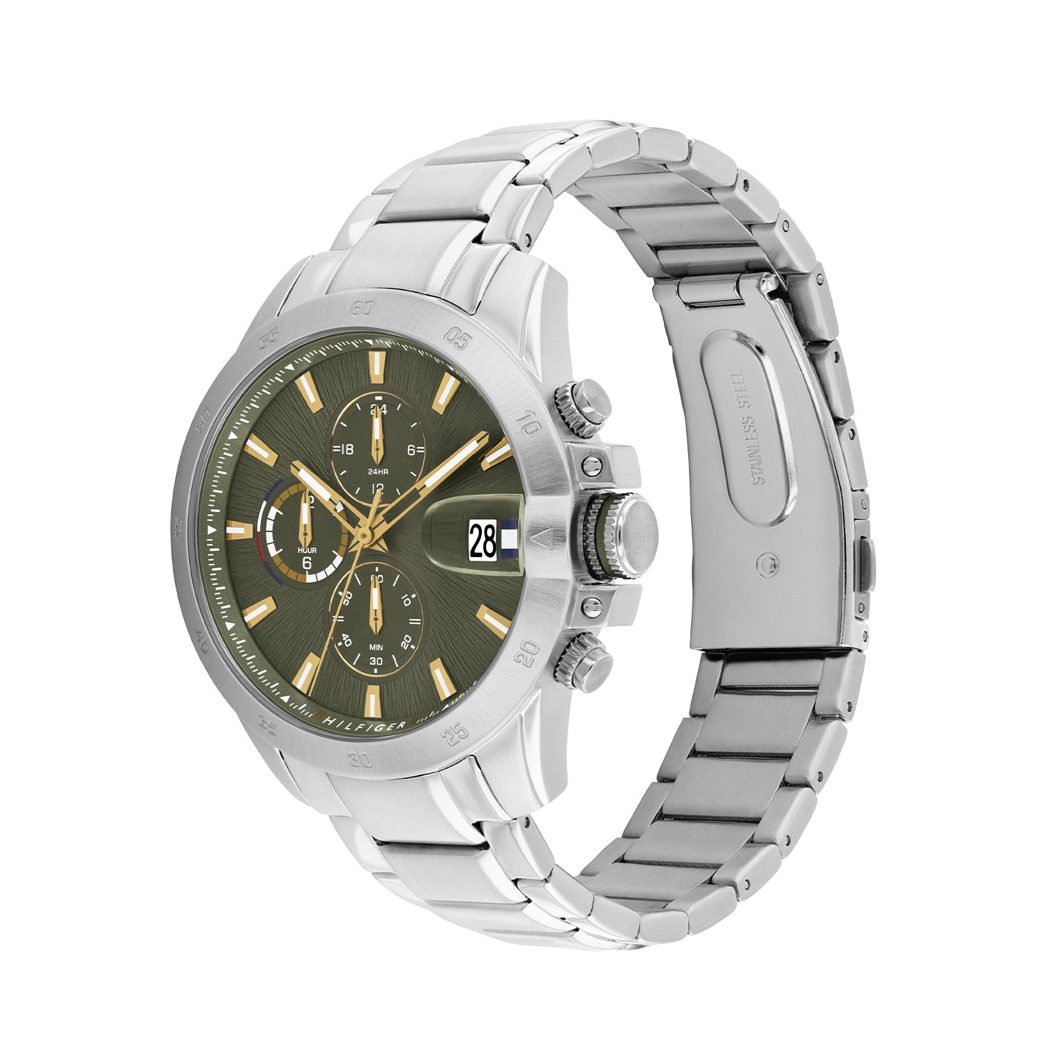 Tommy Hilfiger Jameson Silver and Green Men's Watch TH1792197