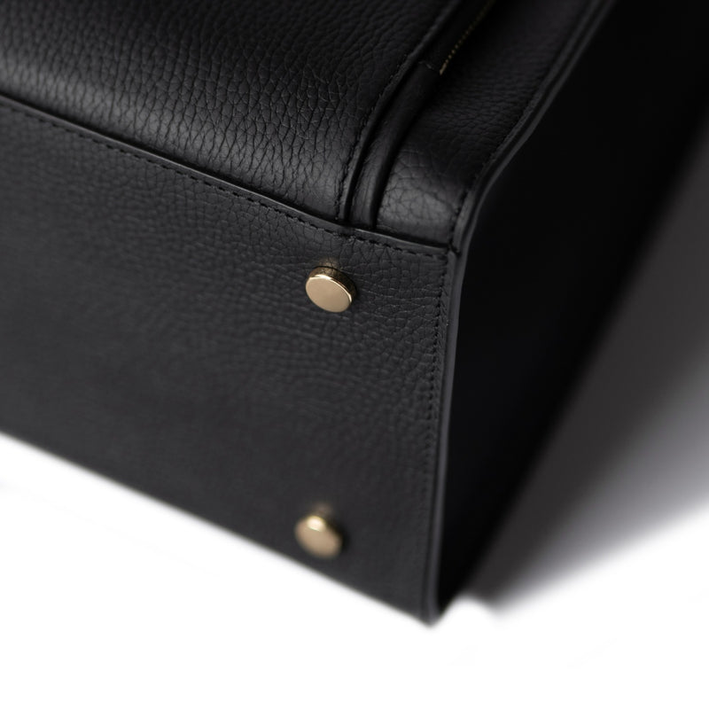 Isabel Bernard Honoré Nadine black calfskin leather handbag with 13 inch laptop compartment IB25110-001-13-zoom-
