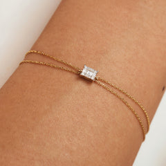 Isabel Bernard De la Paix Maxime 14 Carat Golden Bracelet | diamond 0.10 ct | IBD320009