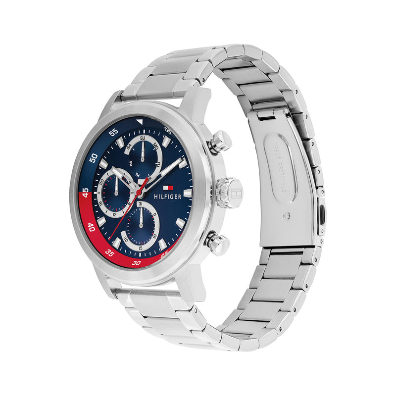 Tommy Hilfiger Rocky Silver and Blue Men's Watch TH1792179-zoom-