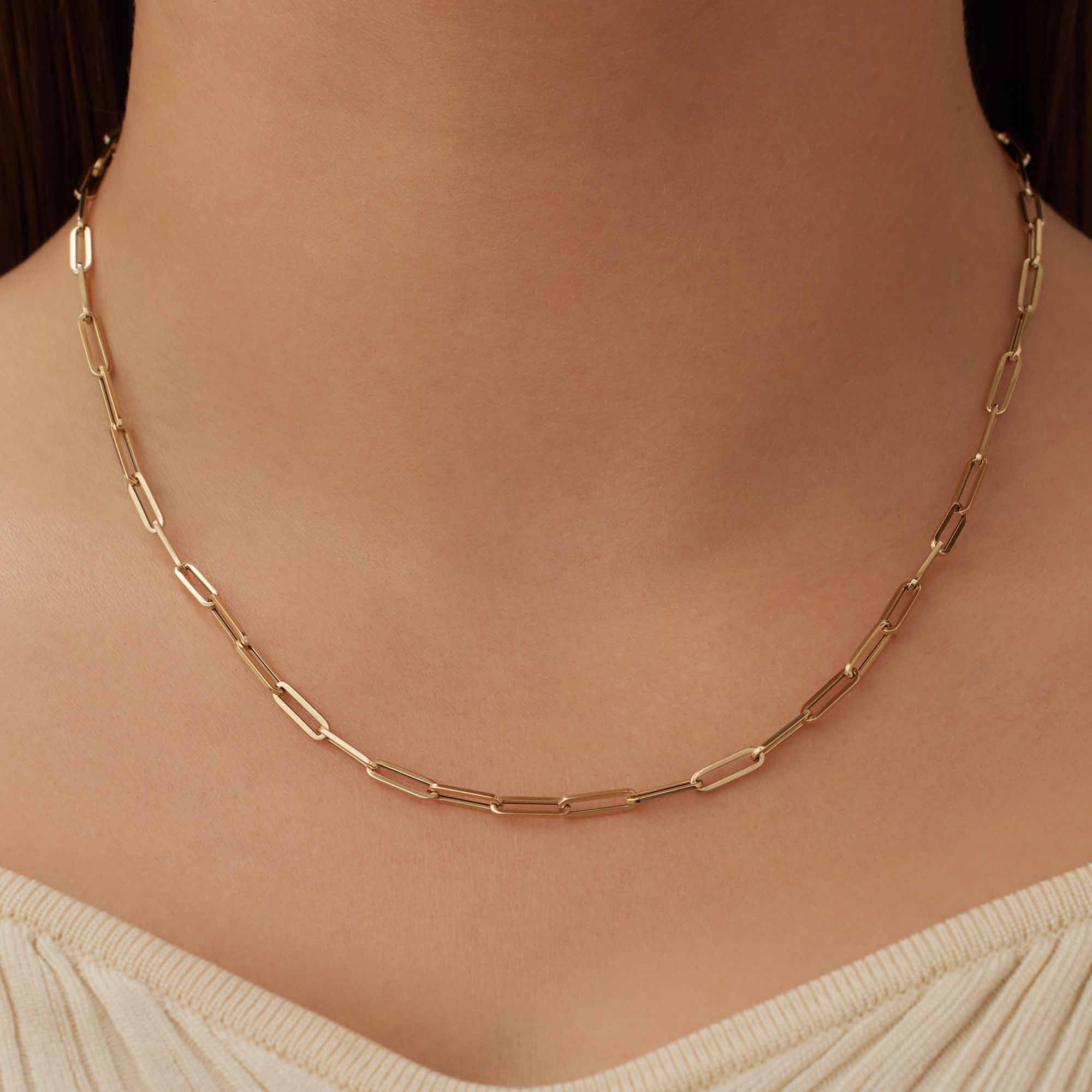 Isabel Bernard Aidee Odile 14 Carat Golden Schakel Necklace IB340160
