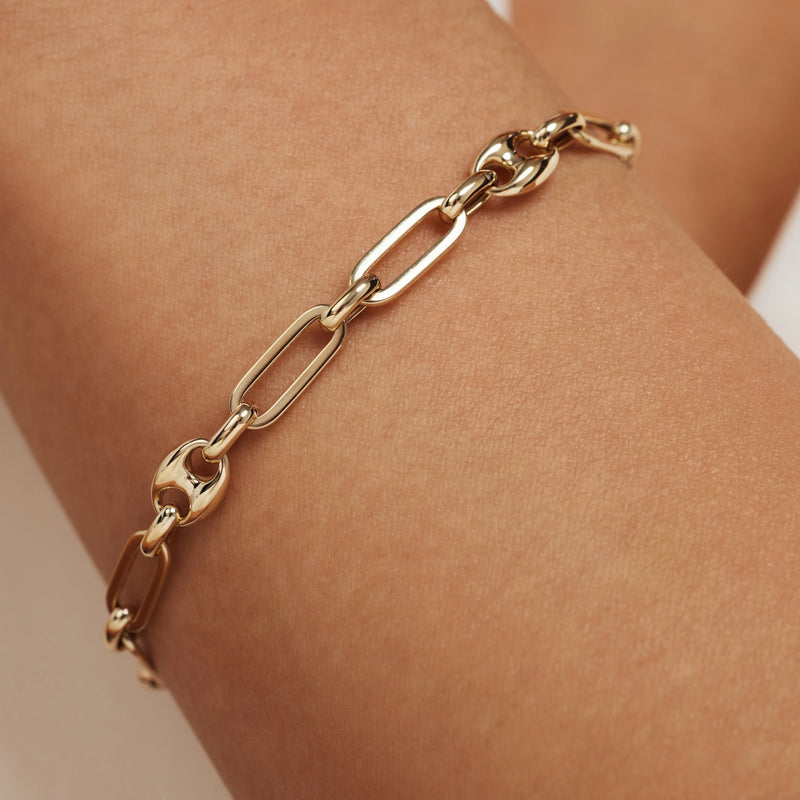 Isabel Bernard Aidee Demie 14 Carat Golden Chain bracelet IB320095-zoom-