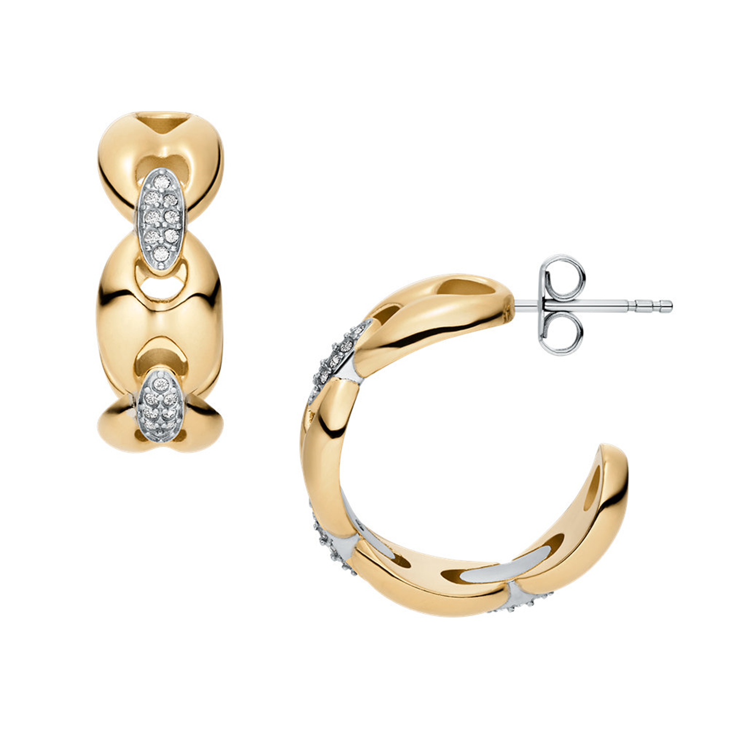 Fossil Heritage Stainless Steel Earrings JF04930998