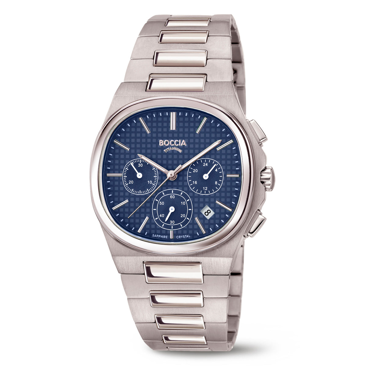 Boccia Titanium Blauw Heren Horloge 2002-3740-01
