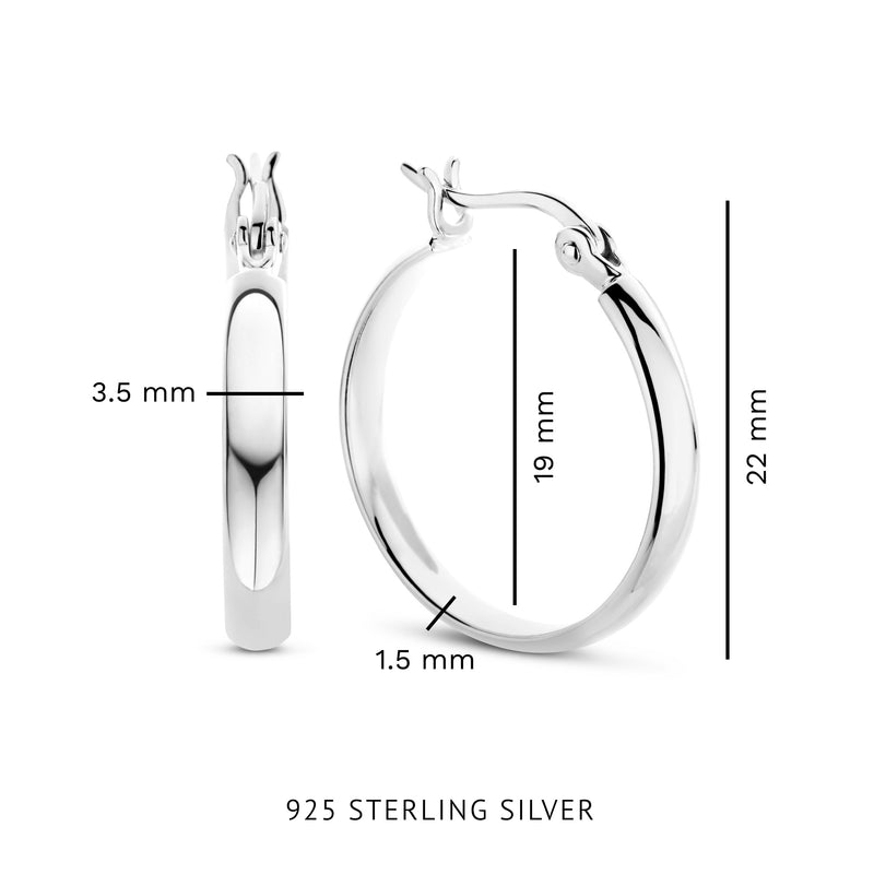 Parte Di Me Bibbiena Poppi Casentino 925 Sterling Silver Hoop Earrings PDM36151-zoom-