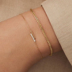 Isabel Bernard Cadeau d'Isabel 14 karat gold necklace and bracelet gift set with rods IB90189