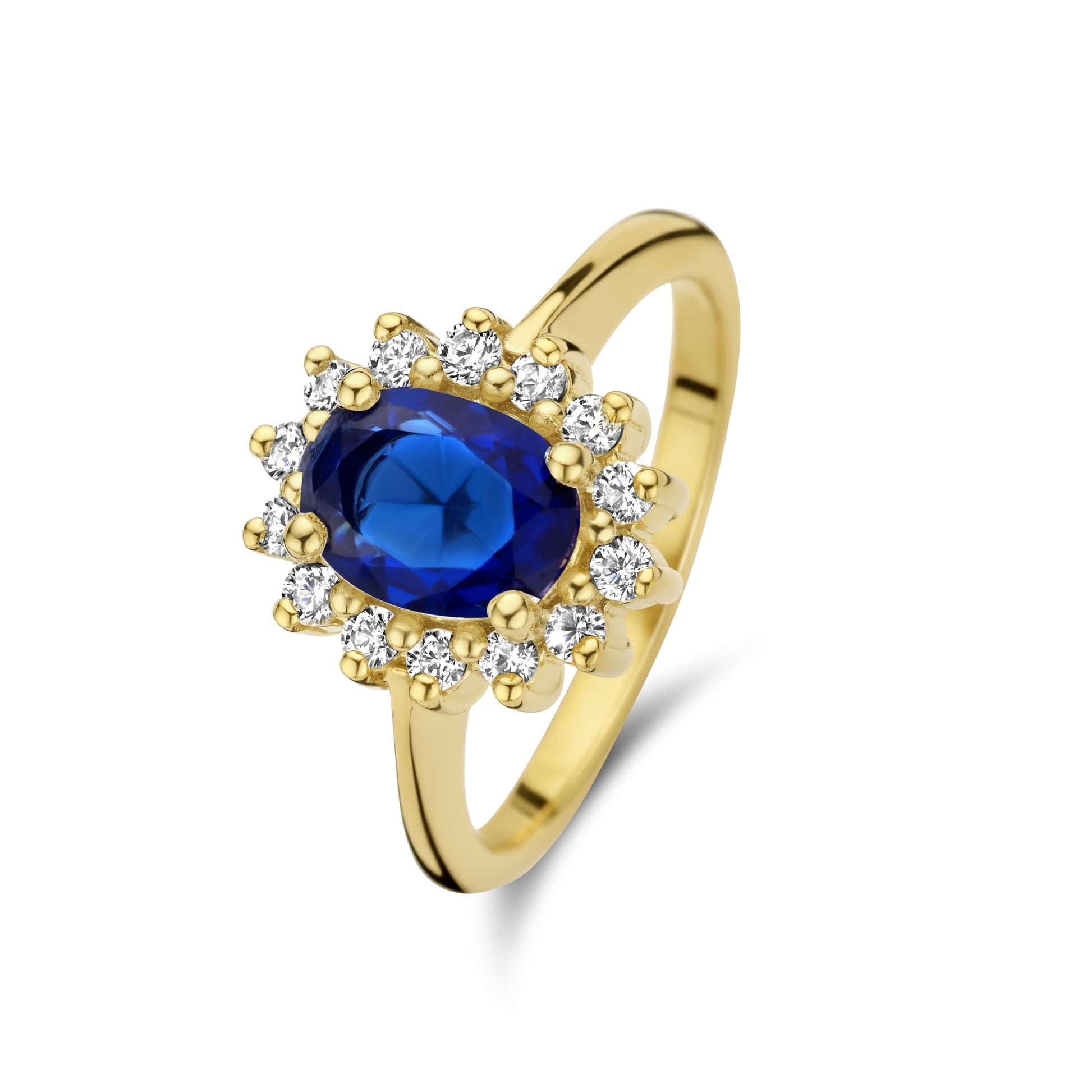 Parte Di Me Mia Colore Azure 925 Sterling Silver Gold Plated Ring PDM33061-56