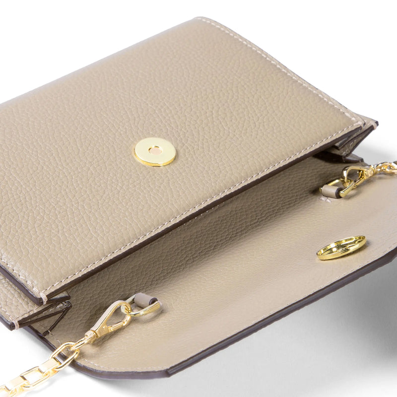 Isabel Bernard Honoré Lina Beige Clutch With Detachable Shoulder Chain IB21135-072-zoom-