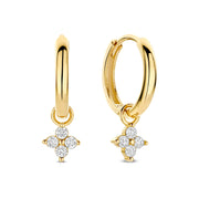 Isabel Bernard Le Marais Audrey 14 Karat Gold Hoop Earrings With Zirconia Stone IB360289