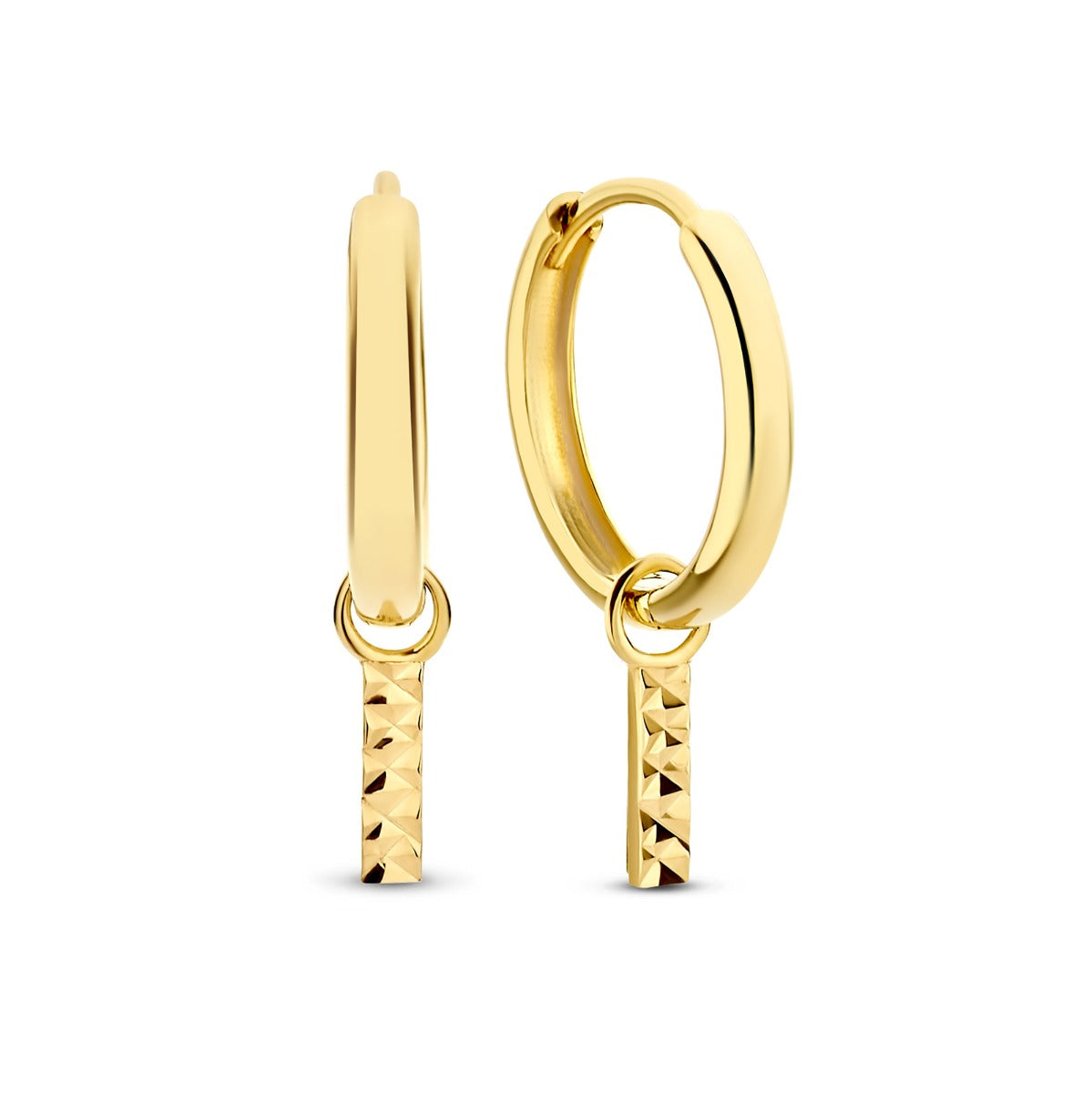 Isabel Bernard Rivoli Laura 14 Carat Golden Hoop Earrings IB360151
