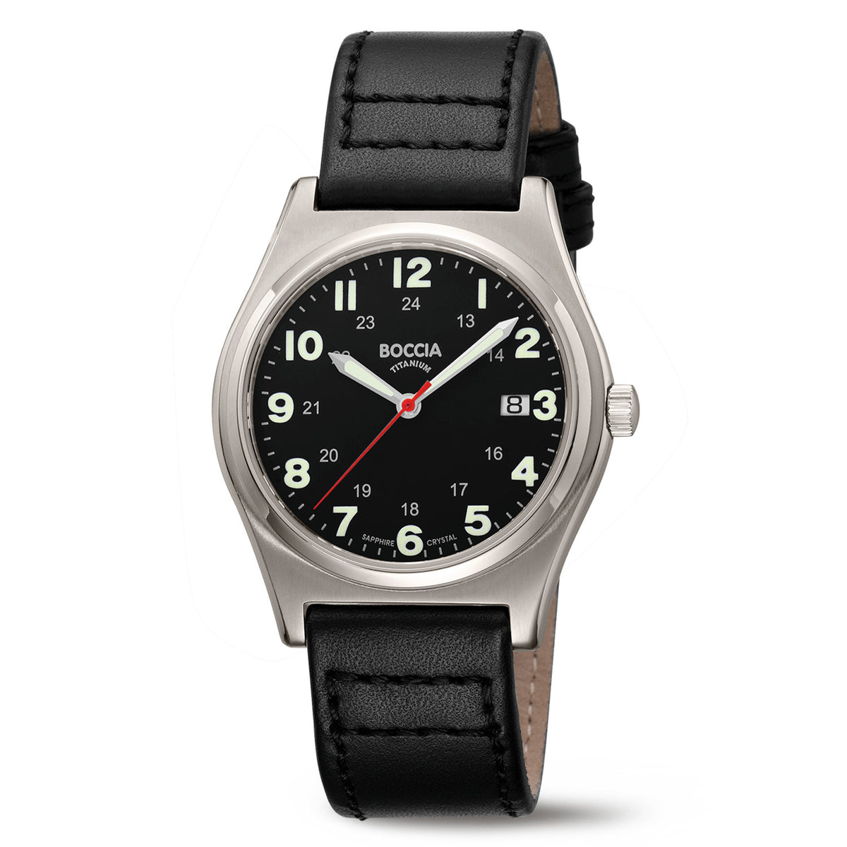 Boccia Titanium Zwart Heren Horloge 2002-3674-01
