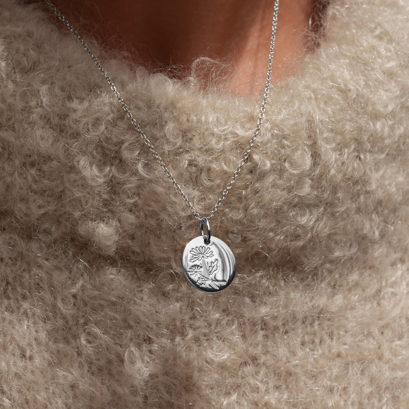 Violet Hamden Venus 925 Sterling Silver Necklace with Birthflower VH340026-MAY-zoom-