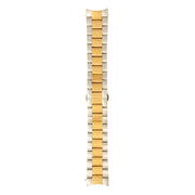 Sem Lewis Metropolitan stalen Watchstrap 24 mm Silver-coloured and Gold-coloured SL620027