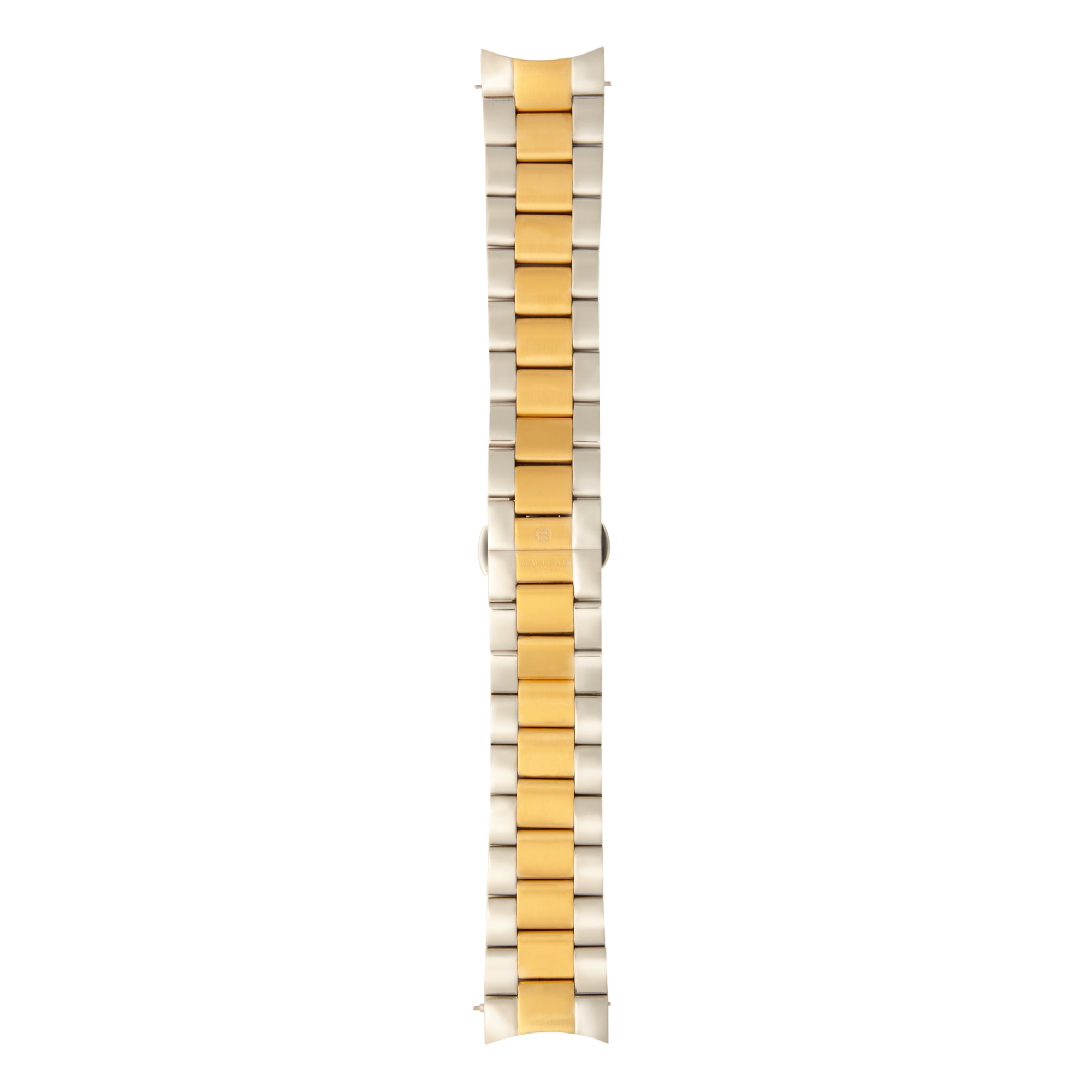 Sem Lewis Metropolitan stalen Watchstrap 24 mm Silver-coloured and Gold-coloured SL620027
