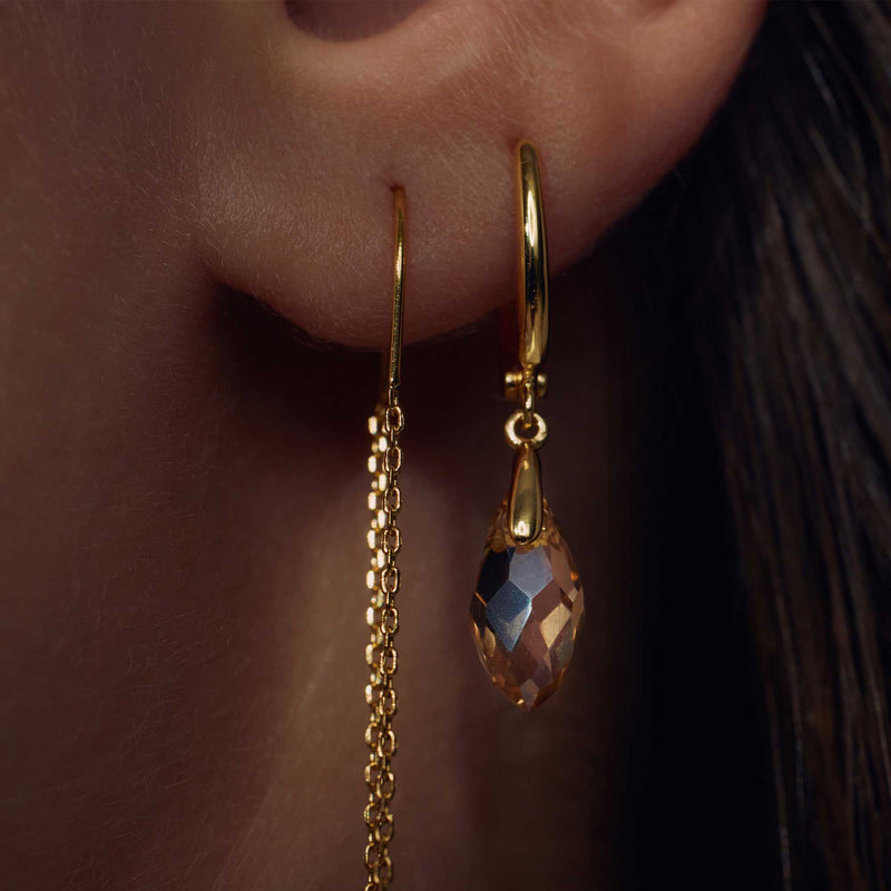 Parte Di Me La Sirena Ombrone 925 Sterling Silver Gold Plated Drop earrings PDM36144-zoom-