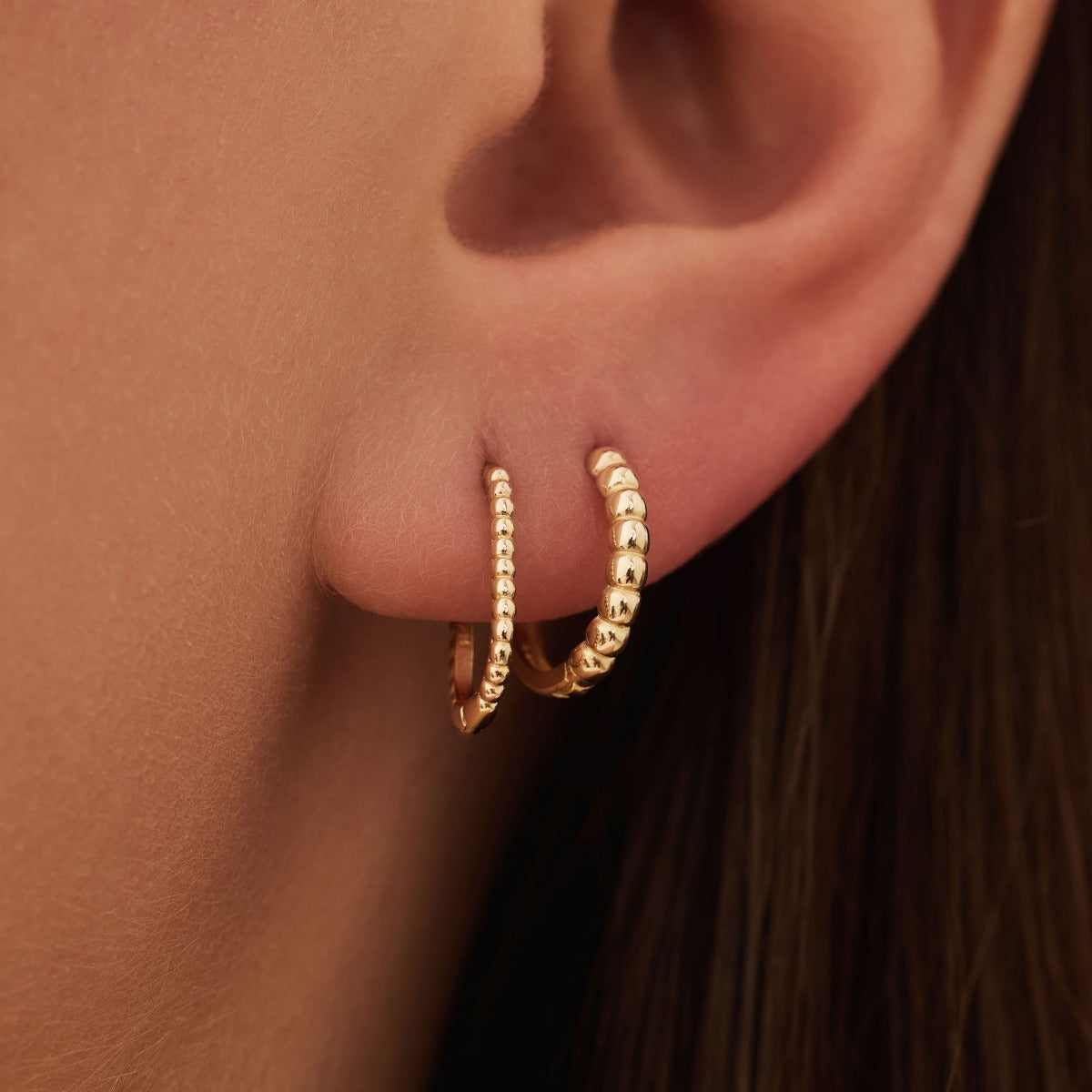 Beloro Jewels La Rinascente Elena 9 karat gold hoop earrings (10.5 mm) BO360070