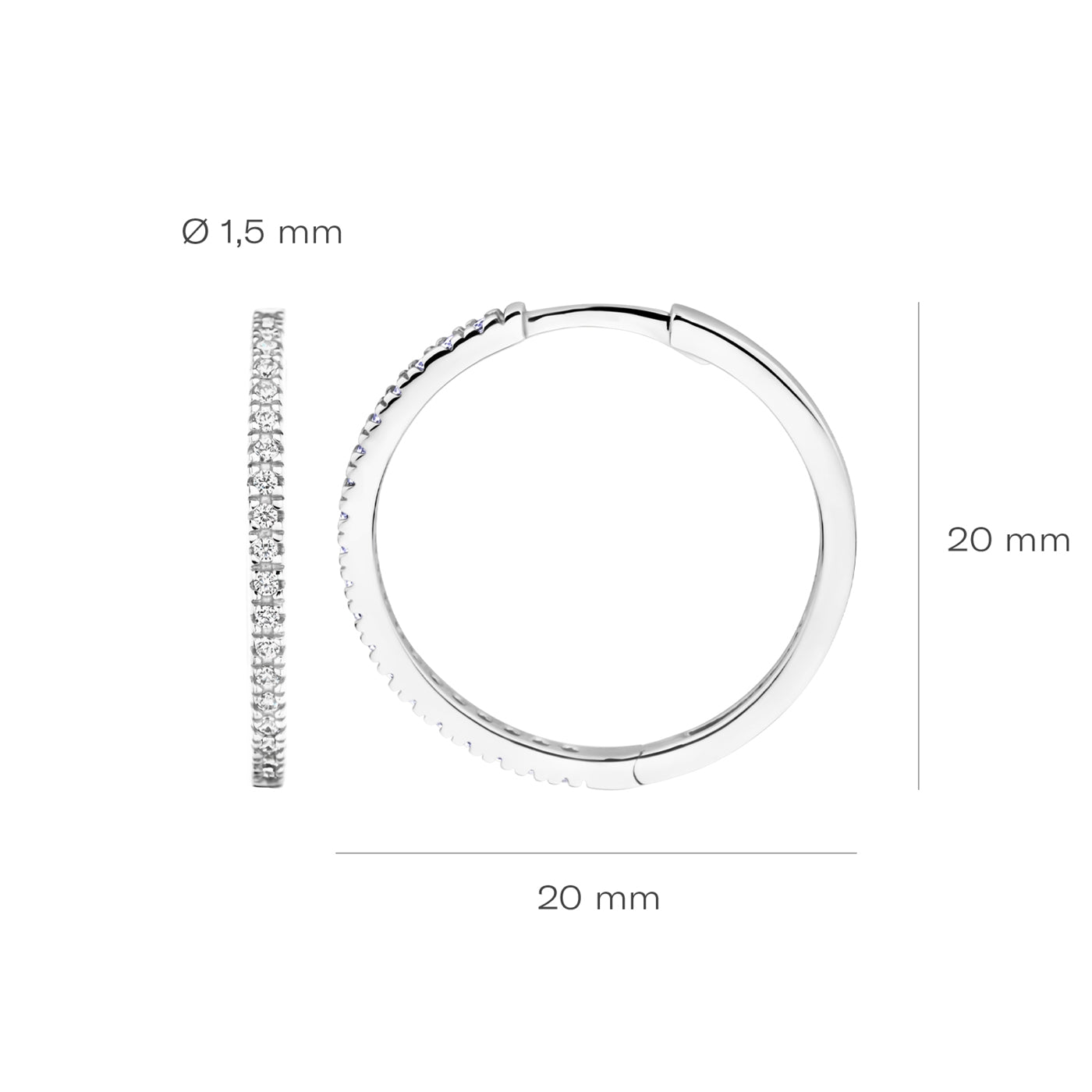 Blush 14 karat white gold Earrings 7306WZI
