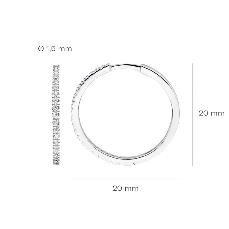 Blush 14 karat white gold Earrings 7306WZI-zoom-