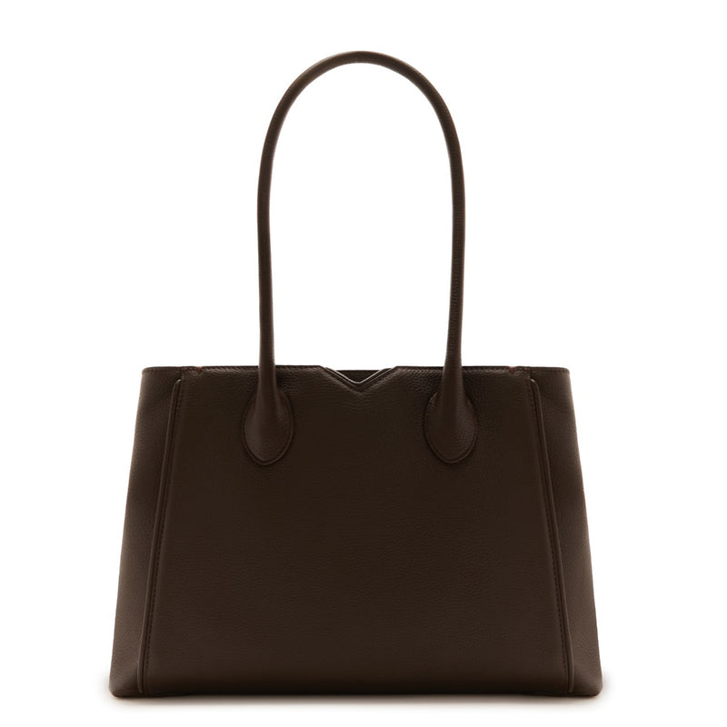 Isabel Bernard Honoré Cloe brown calfskin leather handbag IB25091-zoom-