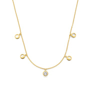 Violet Hamden Luna 925 Sterling Silver Gold Plated Necklace VH340040