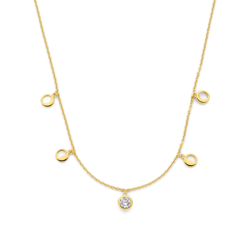Violet Hamden Luna 925 Sterling Silver Gold Plated Necklace VH340040-zoom-