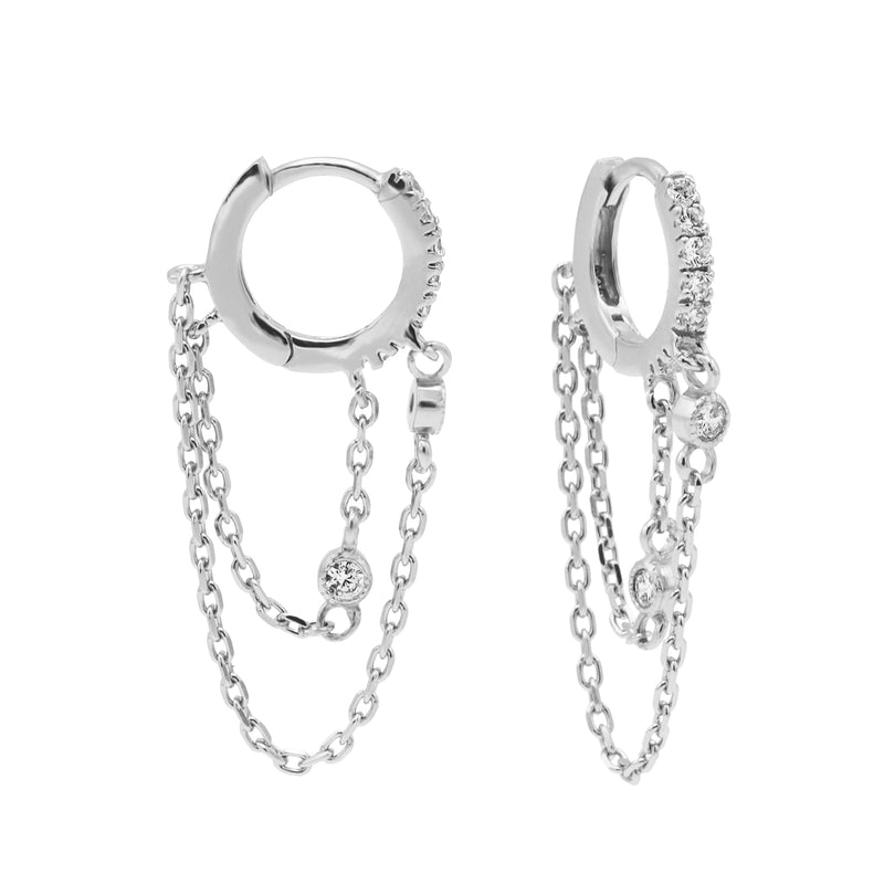 Karma Silver Earrings M3168S-zoom-