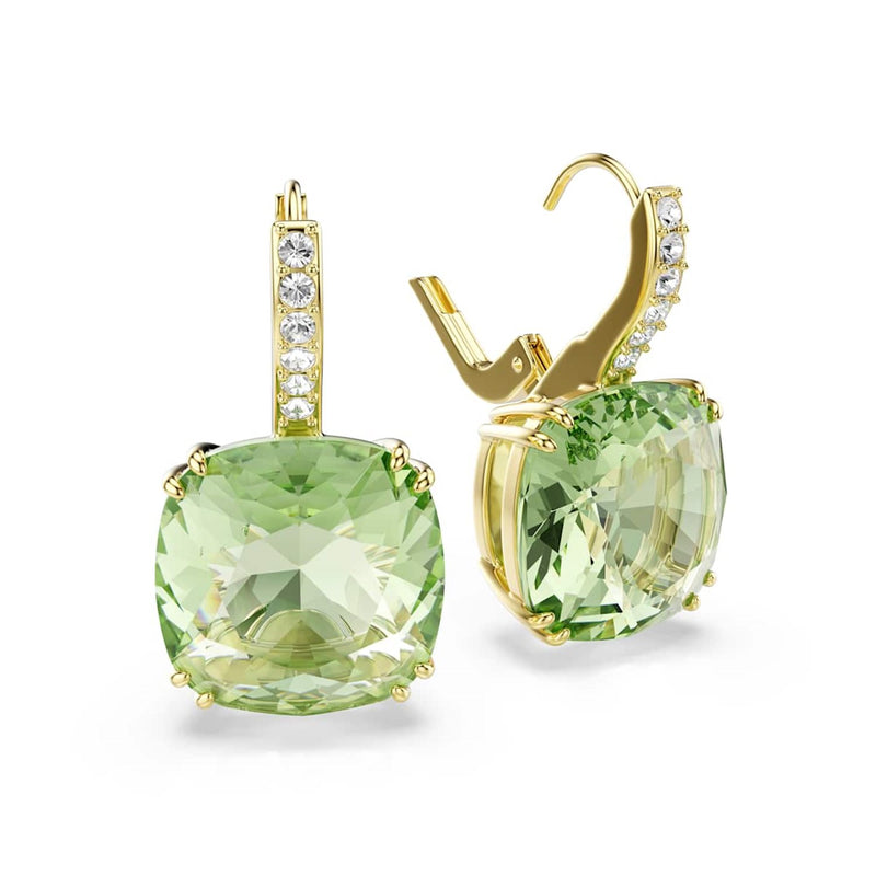 Swarovski Millenia Gold-Tone Earrings with Green Crystal 5764822-zoom-