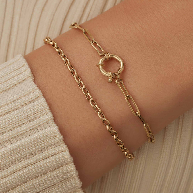 Isabel Bernard Cadeau d'Isabel 14 karat gold link necklace and link bracelet gift set IB90184-zoom-