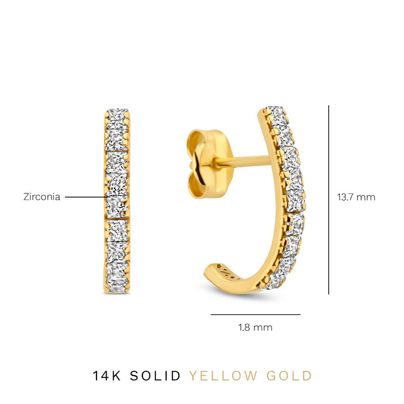 Isabel Bernard Rivoli Alizée 14 Karat Gold Half Hoop Earrings IB360267-zoom-
