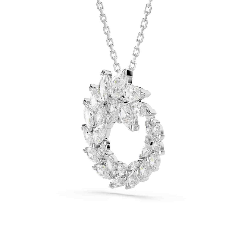 Swarovski Mesmera Glam Silver-Tone Necklace with Circle Pendant 5759837-zoom-
