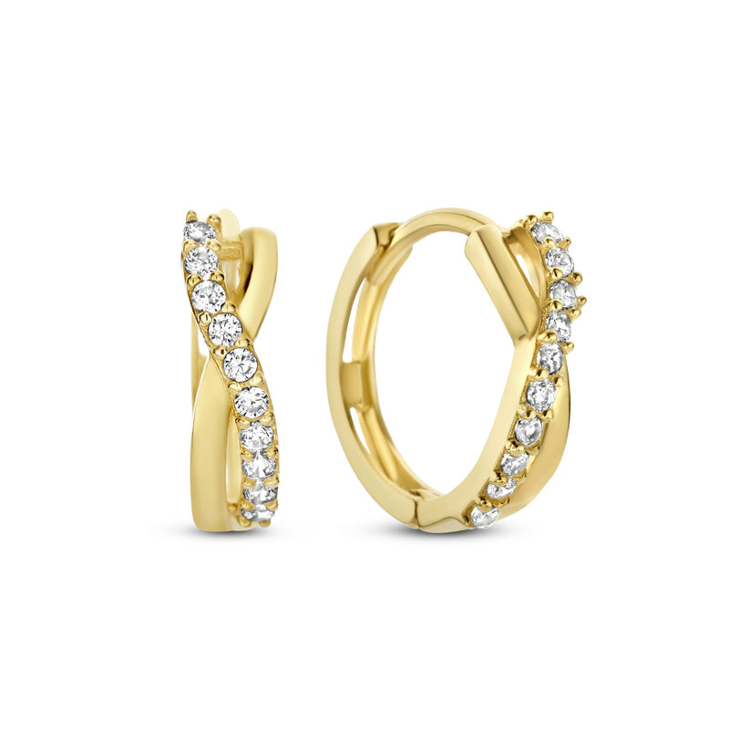 Isabel Bernard Rivoli Esmée 14 Carat Golden Hoop Earrings IB360138-zoom-