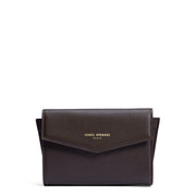 Isabel Bernard Honoré Lina Dark Brown Clutch With Detachable Shoulder Chain IB21135-031