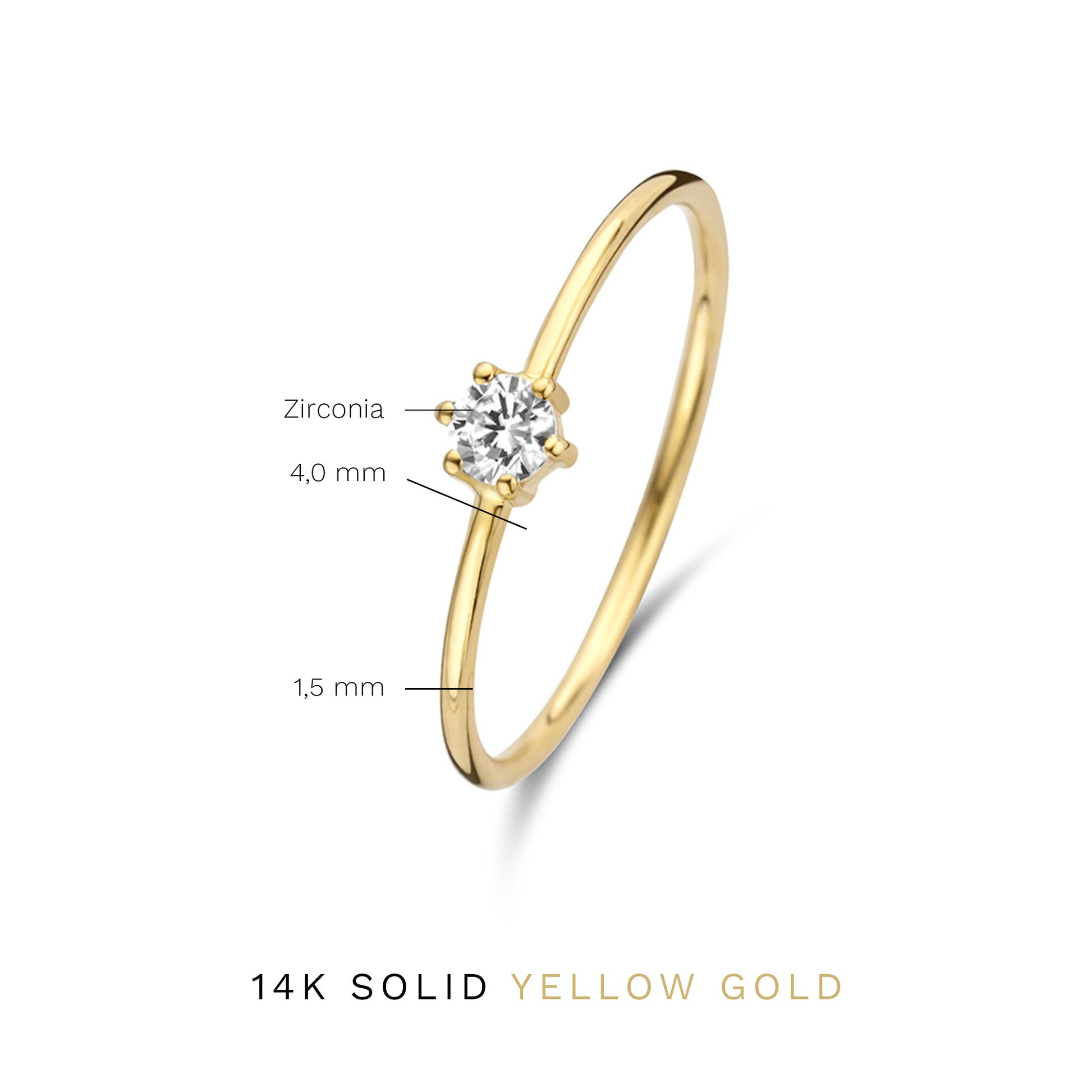 Isabel Bernard 14 Carat Golden Le Marais Abelle Ring IB330001-50 (size: 50)