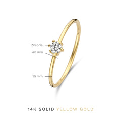Isabel Bernard 14 Carat Golden Le Marais Abelle Ring IB330001-50 (size: 50)